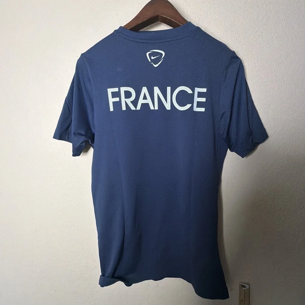 Nike Dri-Fit France World Cup 2014 Training Blue Jersey Men's Size M